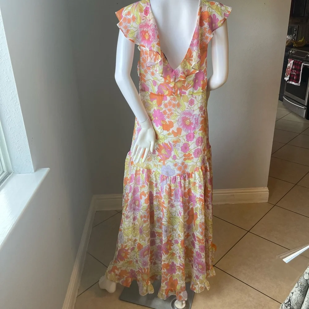 Plus Size Floral Print High-Low Dress Size 3x New with tags Brand is Forever 21